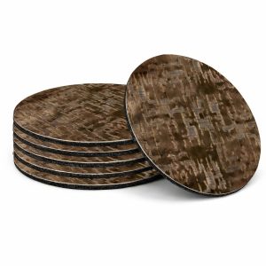 Luxe vinyl onderzetters - Bronze Elegance