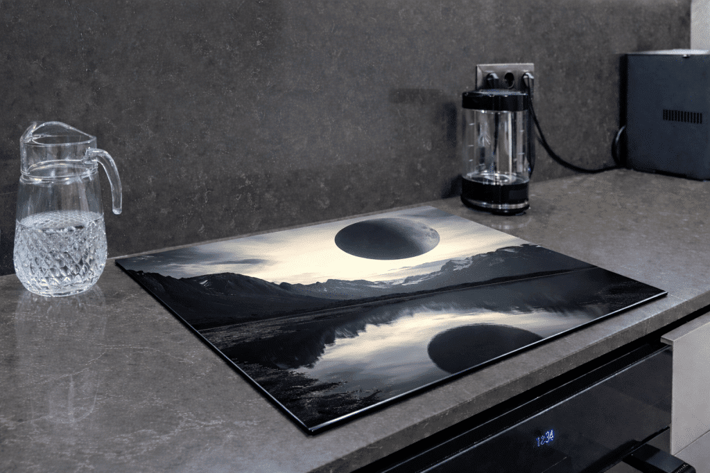 Inductie afdekplaat met maan design